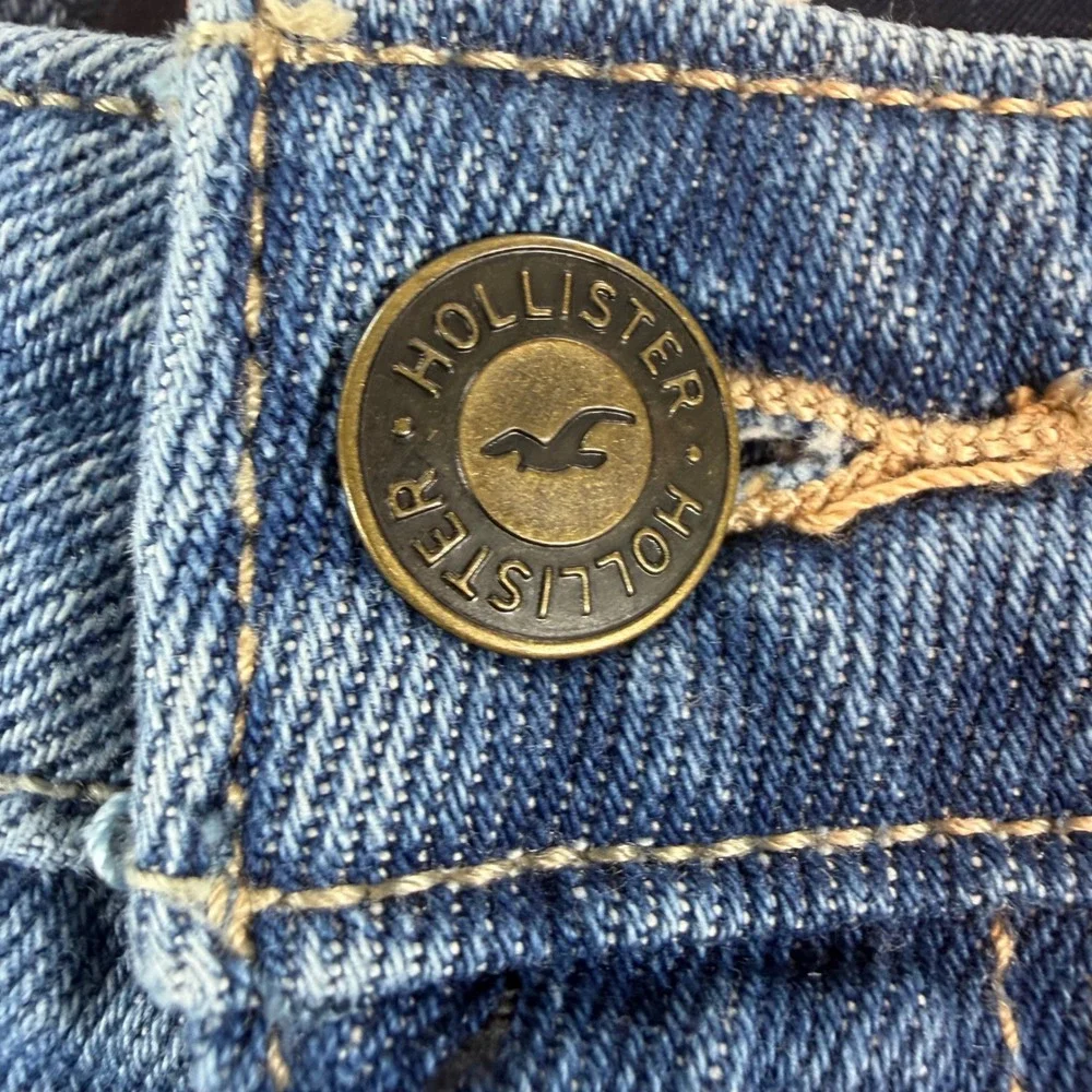 Hollister High‎ Rise Distressed Denim Mini Skirt Blue Size 5 W27